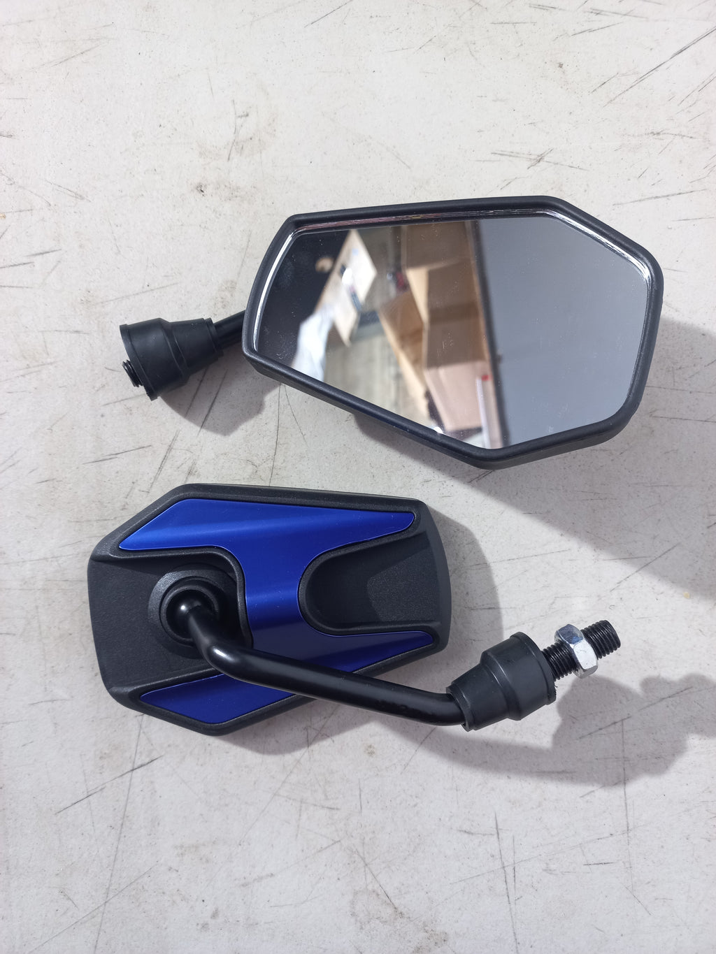 Espejo Mini Negro/Azul R/R YOG