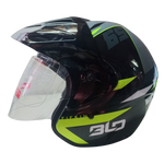 Casco Abierto BLD 203 Fifking Negro/Amarillo Brillante