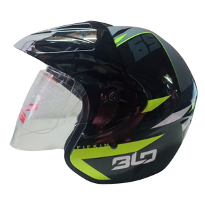 Casco Abierto BLD 203 Fifking Negro/Amarillo Brillante