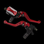 MANILLAS AJUSTABLES CON BOMBA DE FRENO DE LUJO ROJAS