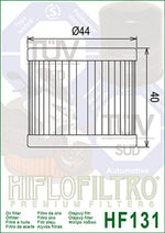 *FILTRO DE ACEITE HF-131 GN125/EN125/GIXXER150/AX4/AN125/BENELLI/TNT150/APACHE/V-STROM250 (44x40) HIFLO