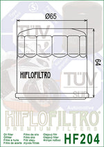 FILTRO DE ACEITE HF-204 CB500/CB500F/MT03/R3/MT07/MT09 (65x64) VEDAMOTORS