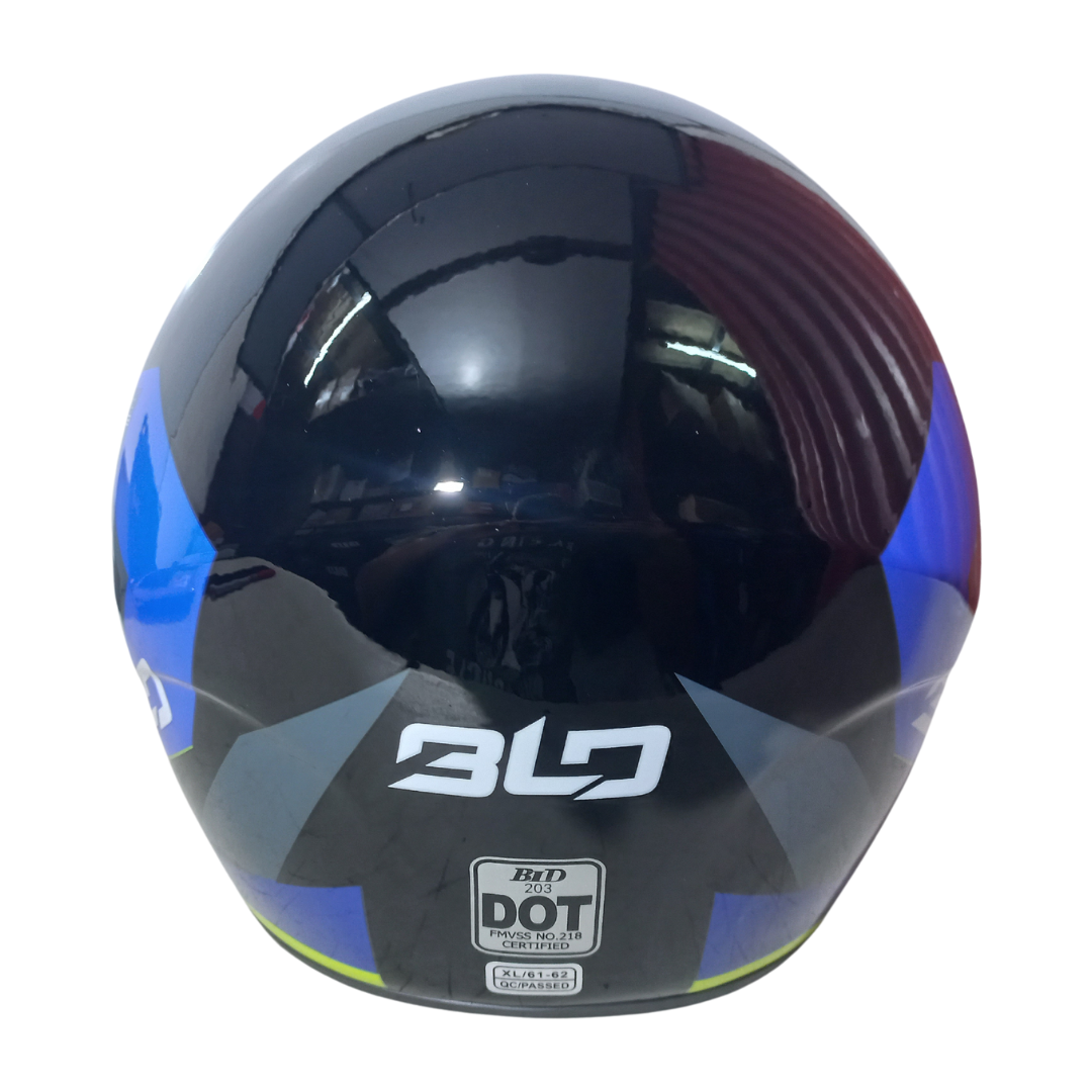 Casco BLD 203 Dominic Negro/Azul Brillante