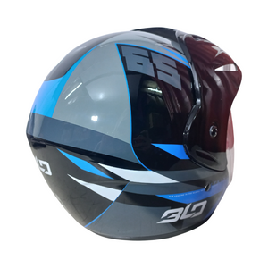 Casco BLD 203 Fifking Negro/Azul Brillante