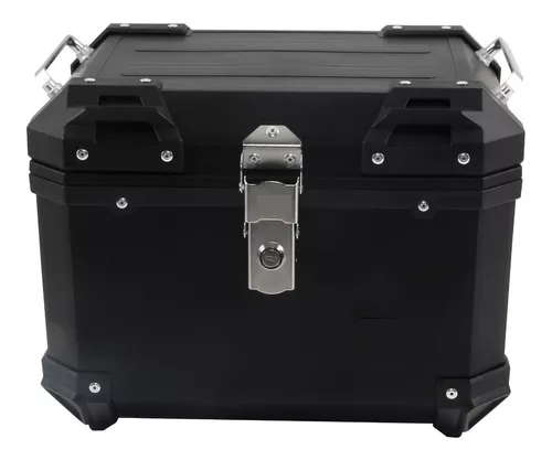 Cajon BLD Cuadrado Plástico Top Case con Respaldar Negro 45L