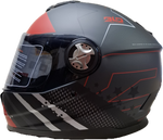 Casco BLD M65 Emporio Negro/Gris/Rojo Mate