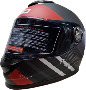 Casco BLD M65 Emporio Negro/Gris/Rojo Mate