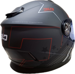 Casco BLD M65 Emporio Negro/Gris/Rojo Mate