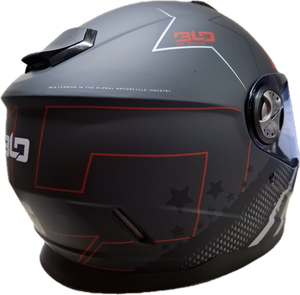 Casco BLD M65 Emporio Negro/Gris/Rojo Mate