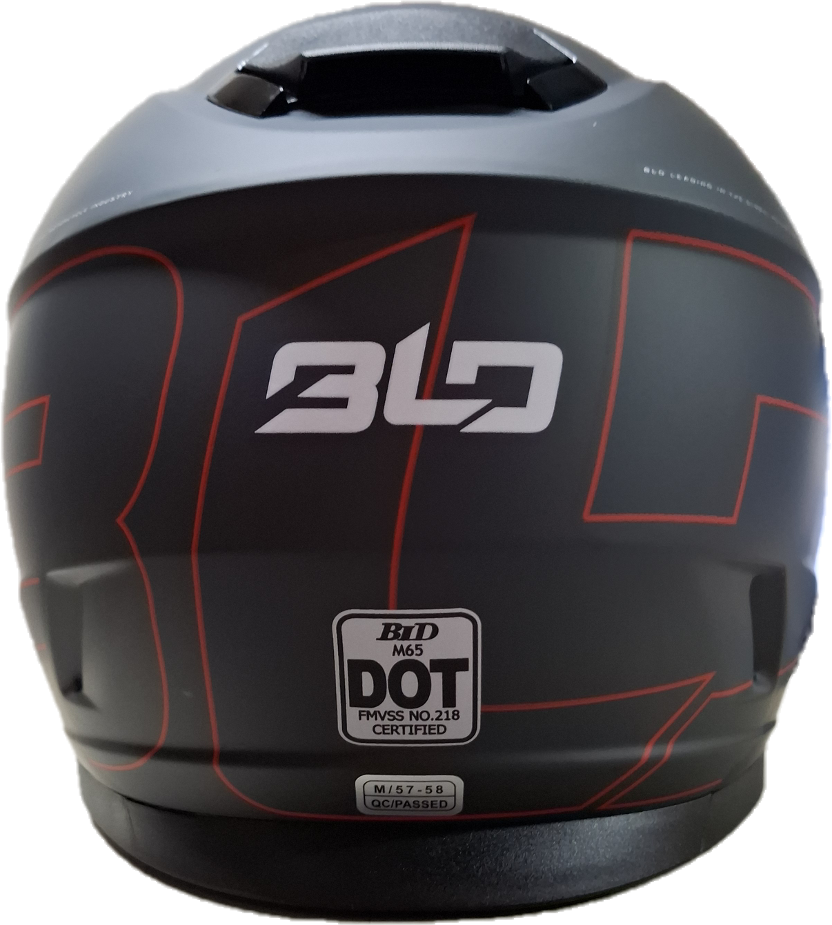 Casco BLD M65 Emporio Negro/Gris/Rojo Mate