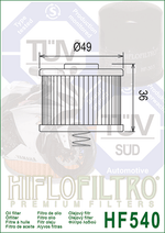 FILTRO DE ACEITE HF-540 FZ16/2.0/BOXER150/PULSAR135/NS160 C/ORING (49x36) BOST