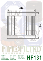 FILTRO DE ACEITE HF-131 GN125/EN125/GIXXER150/AX4/AN125/BENELLI/TNT150/APACHE/V-STROM250 (44x40) BOST