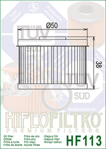 FILTRO DE ACEITE HF-113 CBR250/CRF250L/CRF250F/HNESS CB350 (50X38) HIFLO