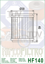 FILTRO DE ACEITE KN-140/KN-141 XT250/FZ250/WR250F/450 03-08/YZ250/450 03-08/YZF250 (38x46) K&N