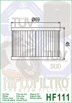 FILTRO DE ACEITE KN-111 HONDA CBX400/VT250 (69x45) K&N