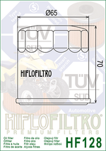 FILTRO DE ACEITE HF-128 CF MOTO/ KAWASAKI KAF620E (65x70) HIFLO