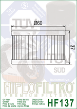 FILTRO DE ACEITE (HF-137) DR650/500/SAVAGE650 HIFLO