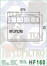 FILTRO DE ACEITE KN-160 BMW F700GS/F750GS/F800GS (76X62) K&N