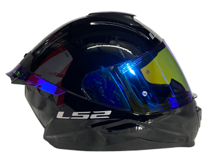 Casco LS2 FF802 Flash Negro Brillante/Visor Azul