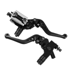 MANILLAS AJUSTABLES CON BOMBA DE FRENO DE LUJO NEGRAS