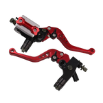 MANILLAS AJUSTABLES CON BOMBA DE FRENO DE LUJO ROJAS