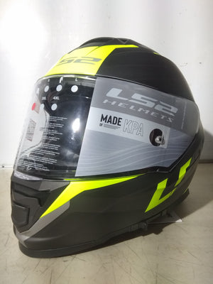 Casco LS2 Storm Nerve Negro Amarillo Fluo con Gafas Incluye