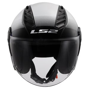 Casco Abierto LS2 OF616 Airflow II Rush Blanco/Rojo Brillante