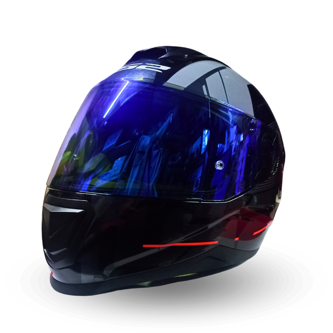 Casco LS2 FF802 Flash Star River Negro/Gris Brillante