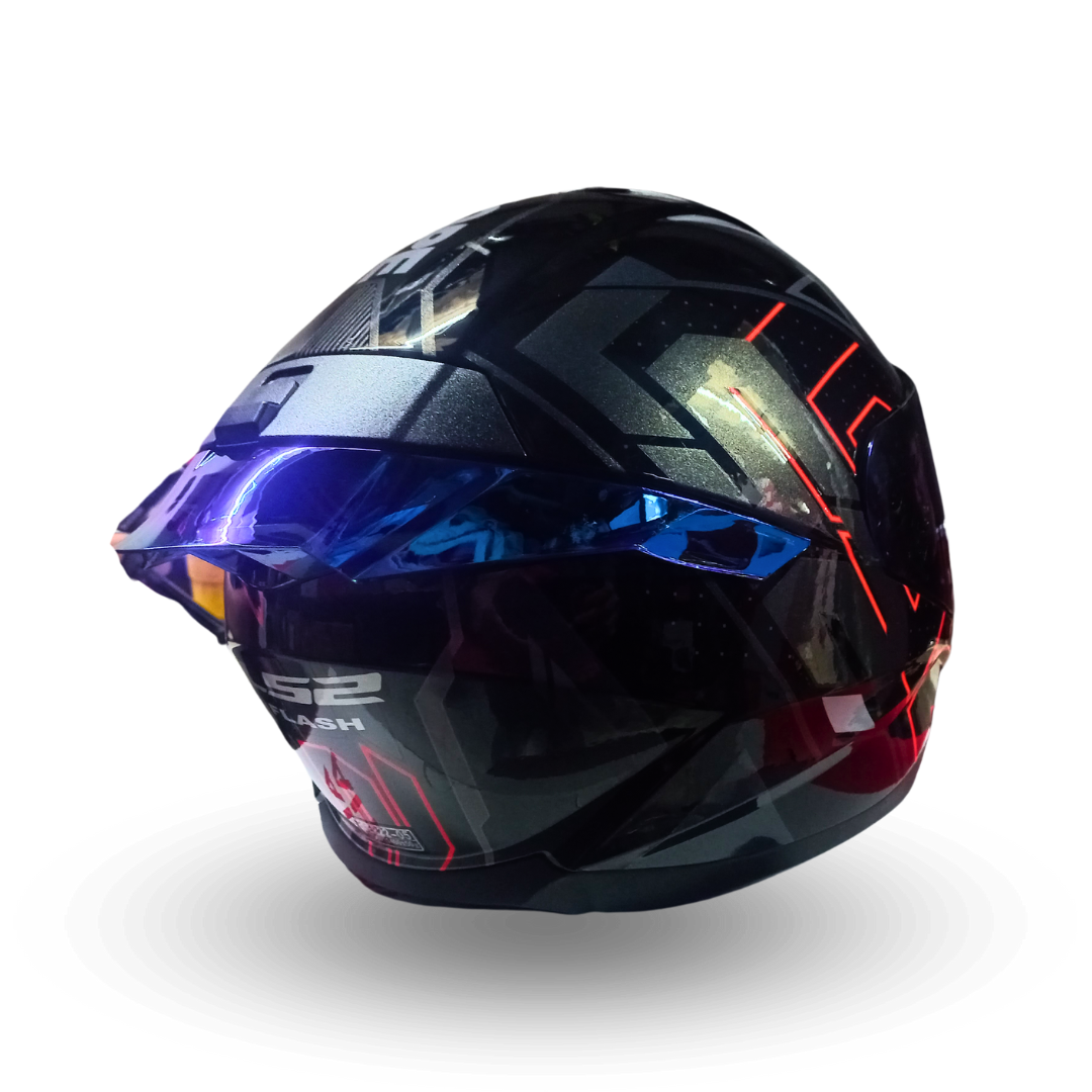 Casco LS2 FF802 Flash Star River Negro/Gris Brillante