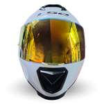 Casco LS2 FF802 Flash Blanco Visor Dorado/Rojo Brillante