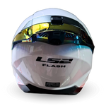 Casco LS2 FF802 Flash Blanco Visor Dorado/Rojo Brillante