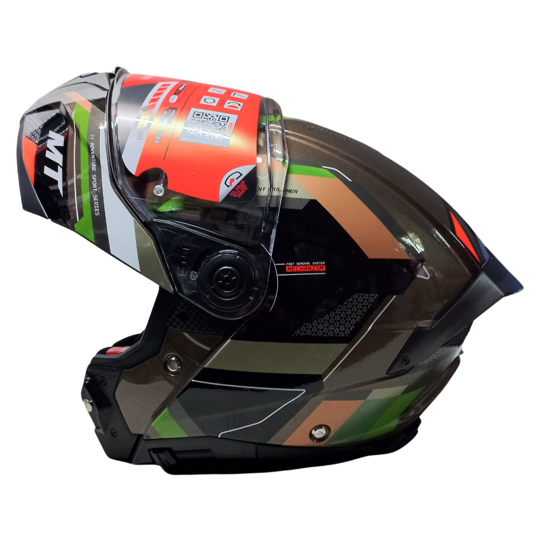 Casco Modular MT Atom 2 SV Bast A6 Verde Camuflaje Mate