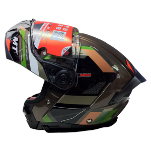 Casco Modular MT Atom 2 SV Bast A6 Verde Camuflaje Mate