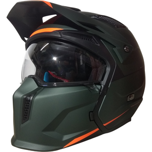 Casco MT StreetFighter SV S Solid Verde Oscuro/Naranja Mate