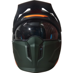 Casco MT StreetFighter SV S Solid Verde Oscuro/Naranja Mate