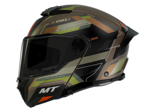 Casco Modular MT Atom 2 SV Bast A6 Verde Camuflaje Mate