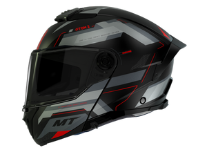 Casco Modular MT Atom 2 SV Bast D5 Negro/Gris/Rojo Mate