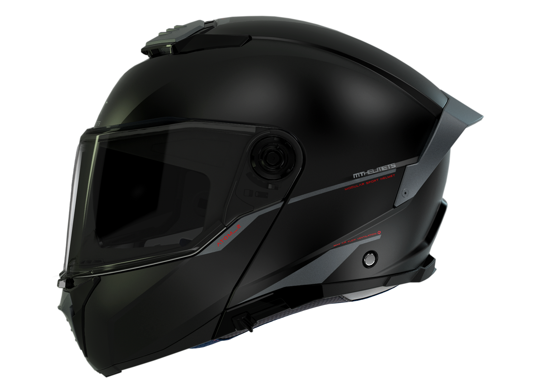 Casco Modular MT Atom 2 SV Solid Negro Mate