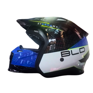 Casco BLD 163 Starhawk Negro/Blanco/Azul Brillante