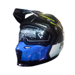 Casco BLD 163 Starhawk Negro/Blanco/Azul Brillante