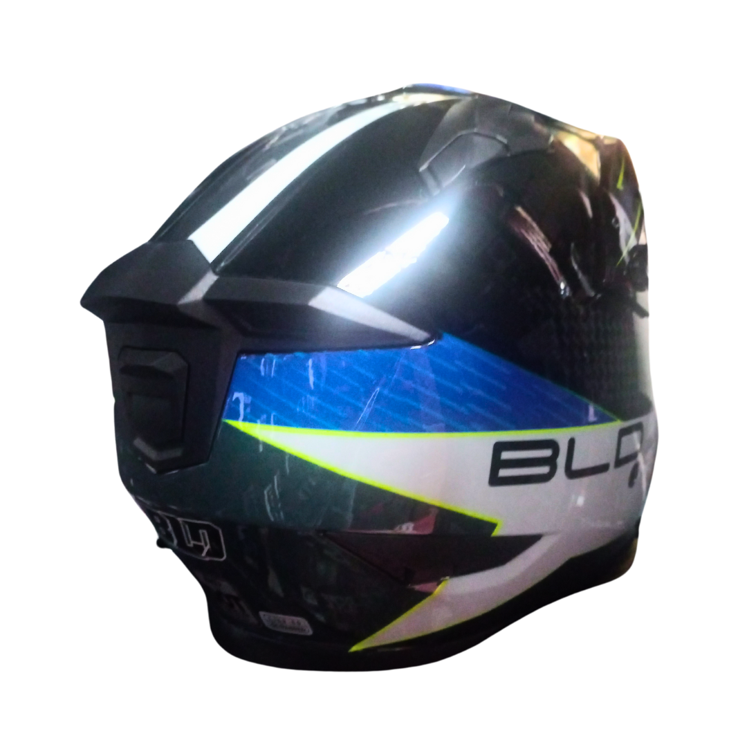 Casco BLD 163 Starhawk Negro/Blanco/Azul Brillante