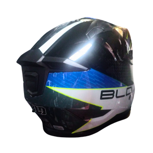 Casco BLD 163 Starhawk Negro/Blanco/Azul Brillante