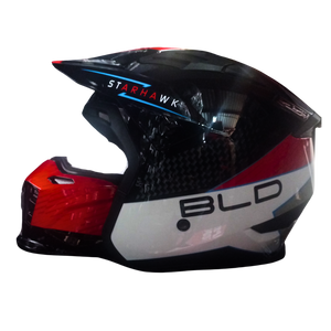 Casco BLD 163 Starhawk Negro/Blanco/Rojo Brillante