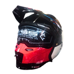 Casco BLD 163 Starhawk Negro/Blanco/Rojo Brillante