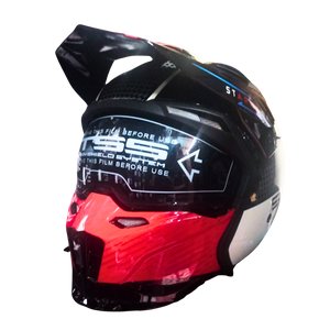 Casco BLD 163 Starhawk Negro/Blanco/Rojo Brillante