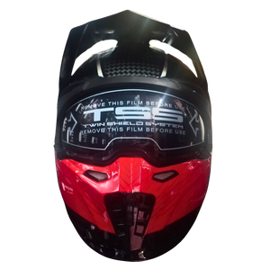 Casco BLD 163 Starhawk Negro/Blanco/Rojo Brillante