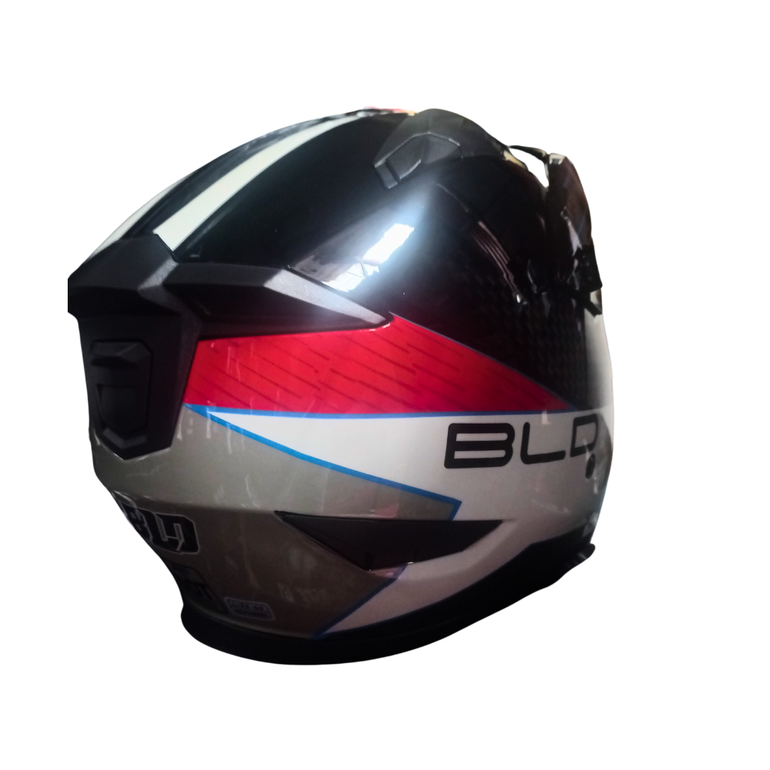 Casco BLD 163 Starhawk Negro/Blanco/Rojo Brillante