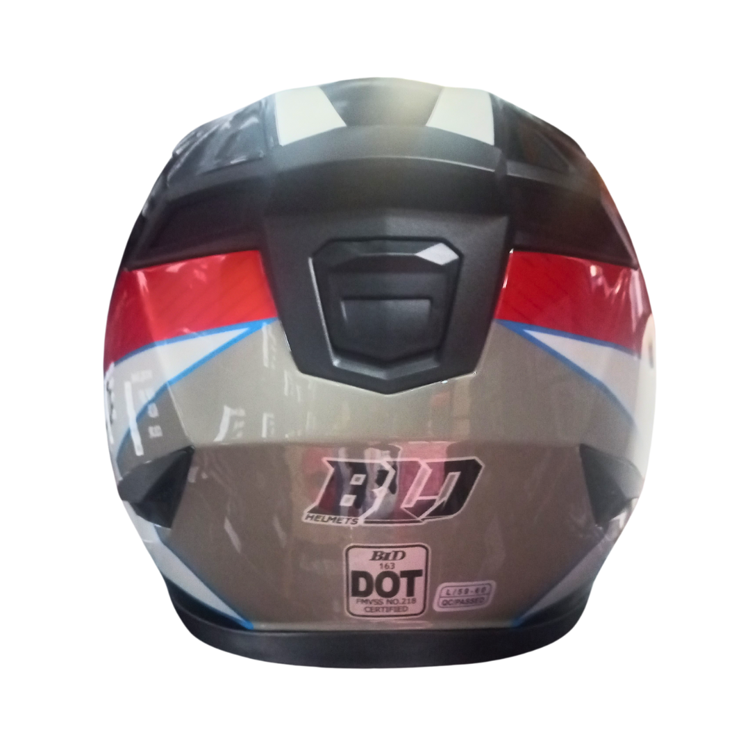 Casco BLD 163 Starhawk Negro/Blanco/Rojo Brillante