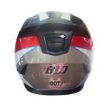 Casco BLD 163 Starhawk Negro/Blanco/Rojo Brillante