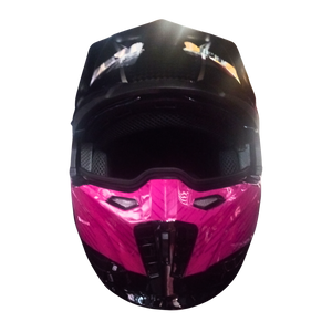 Casco BLD 163 Starhawk Negro/Blanco/Rosa Brillante